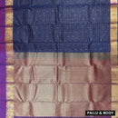 Navy Blue With Purple Gold Zari Yuvana Semi Soft Silk Saree