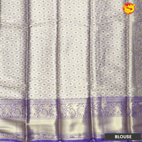 Gold with Lavender Traditional Soft Silk Saree - Thenianantham