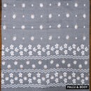 Grey Linen Cotton Saree with Contrast Blouse