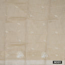 Sandal Color Linen Cotton Saree