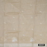 Sandal Color Linen Cotton Saree