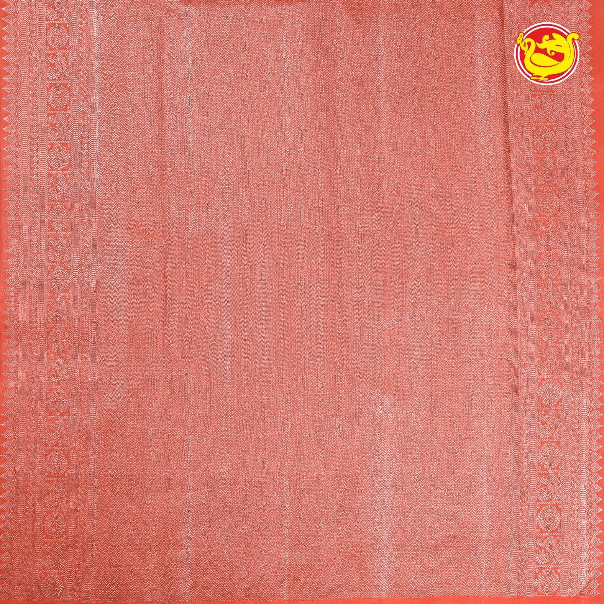 Light pink pure Arani silk saree with orangish pink pallu - Thenianantham