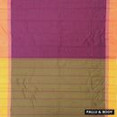 Magenta  Purple With Olive Green Border  Arani Silk Saree