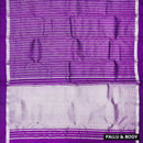 Purple Yuvana Gold Zari Border  Semi Soft Silk Saree