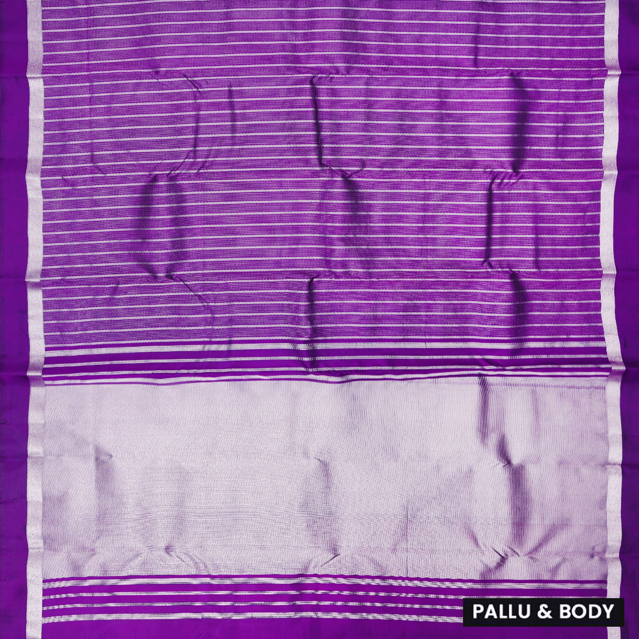 Purple Yuvana Gold Zari Border  Semi Soft Silk Saree