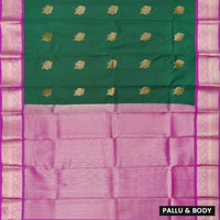 Green and Magenta Soft Silk Saree