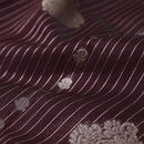Wine purple With Green  Silk Cotton Saree