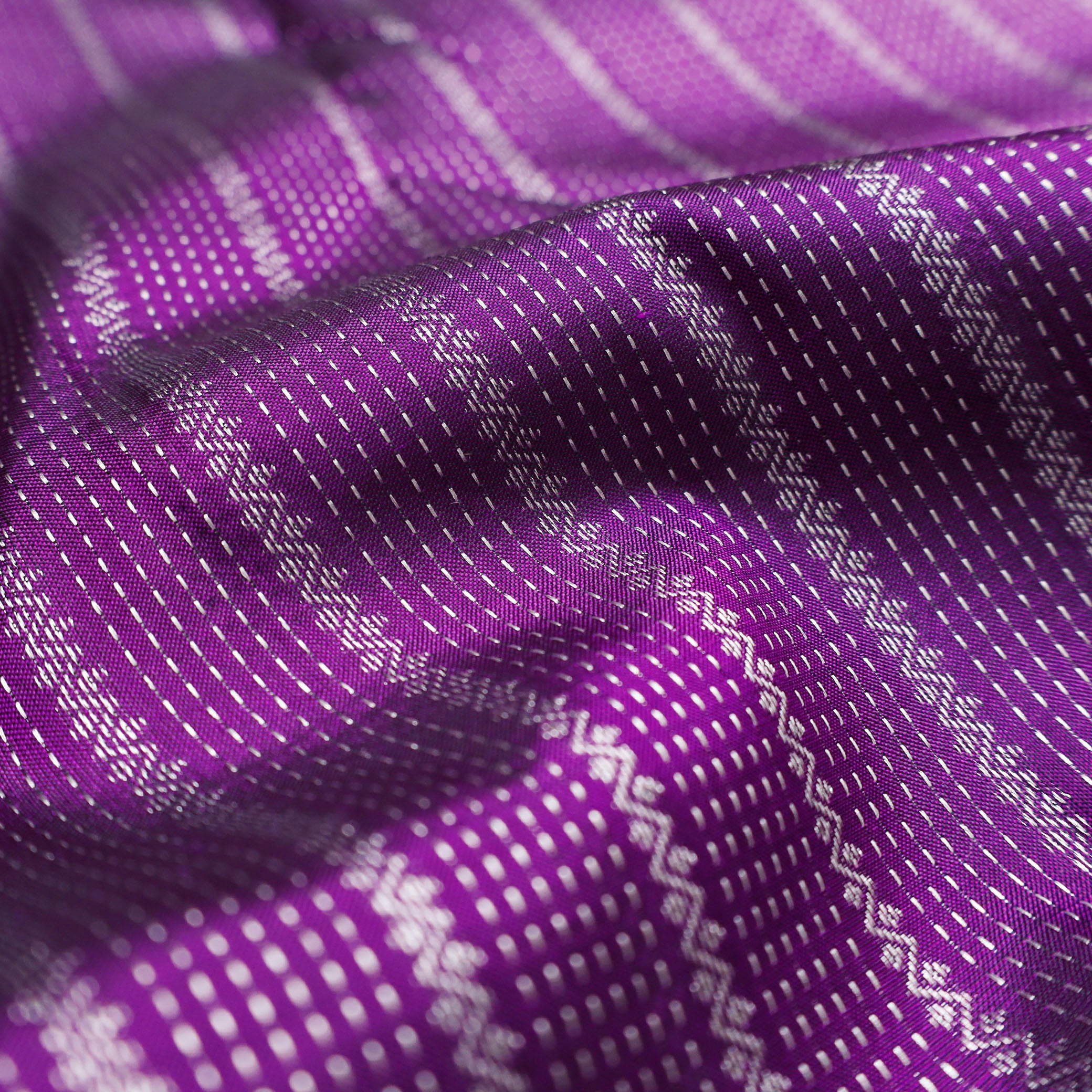 Purple Yuvana Gold Zari Border  Semi Soft Silk Saree