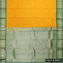Mango Yellow with Green hamsam silk saree