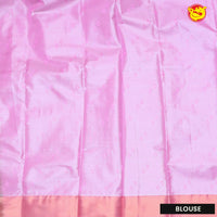 Light pink semi bridal silk saree