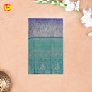 Blue with Rama green Tissue Semi Silk Saree