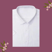 White Cotton Readymade Shirt for Men