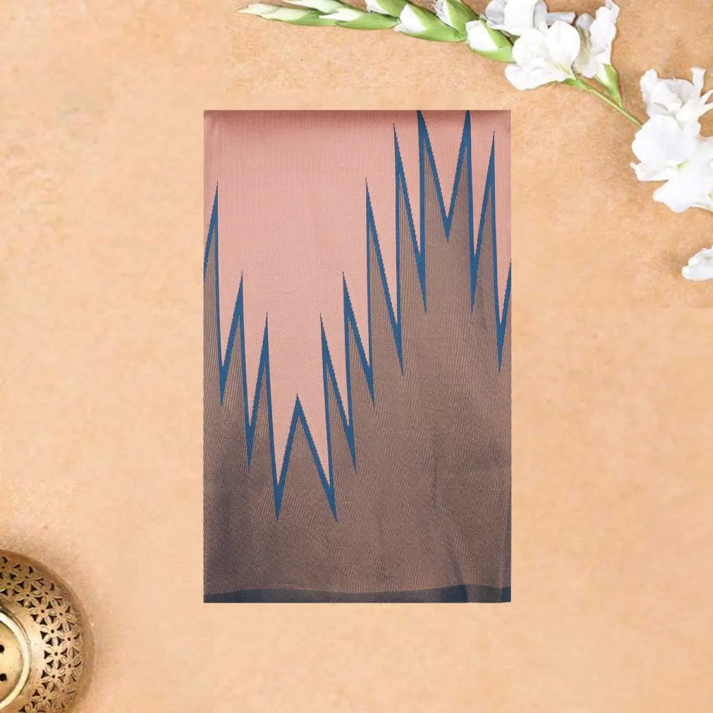Copper with Dark Blue Tissue Silk Saree