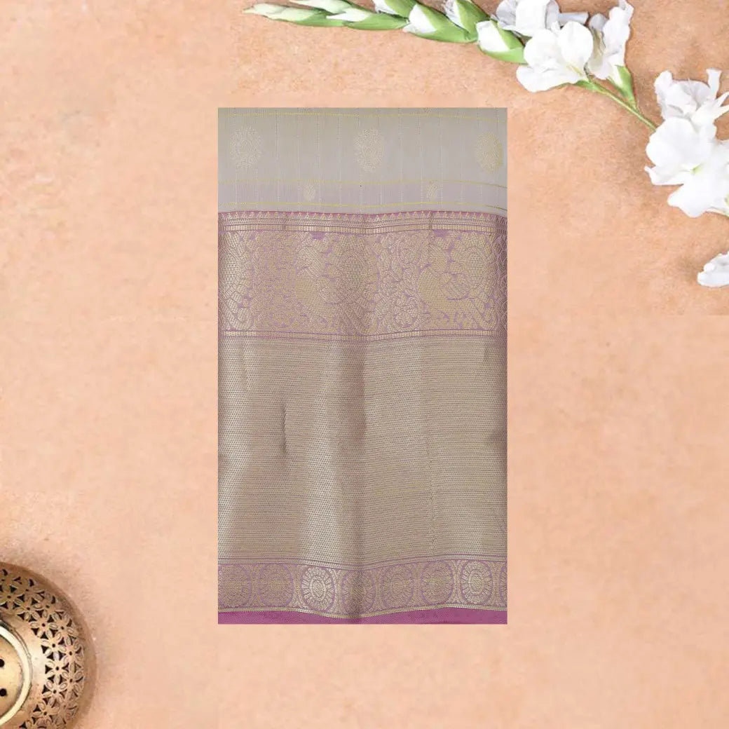 POWDERY GOLD  with LIGHT PINK Traditional Soft Silk Saree
