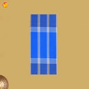 Men’s Blue Checked  Cotton Stitched Lungi