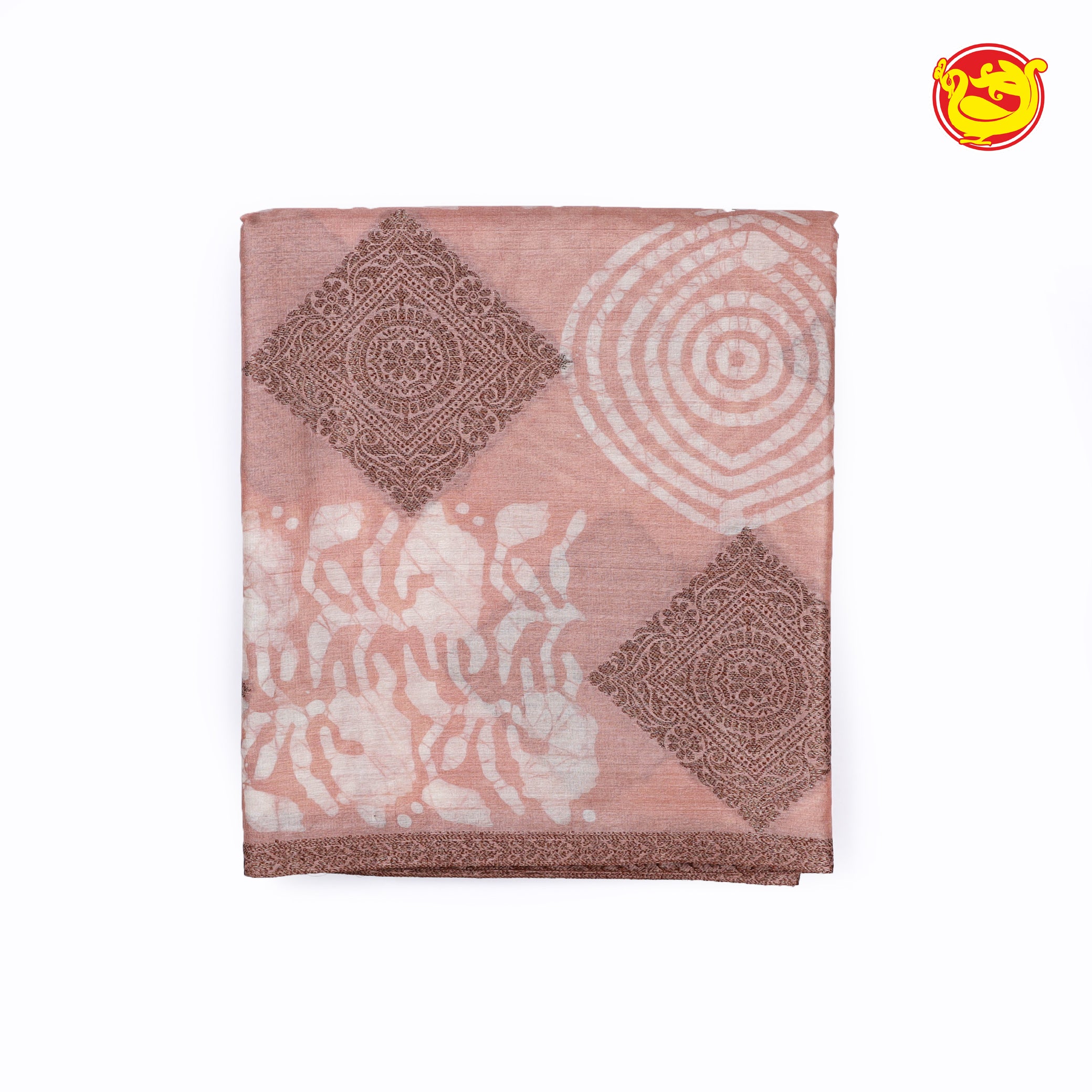 Pastel colour Pure tussar saree with batik prints