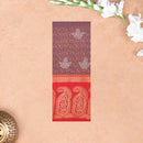 Dark Purple with Red Art Silk Saree