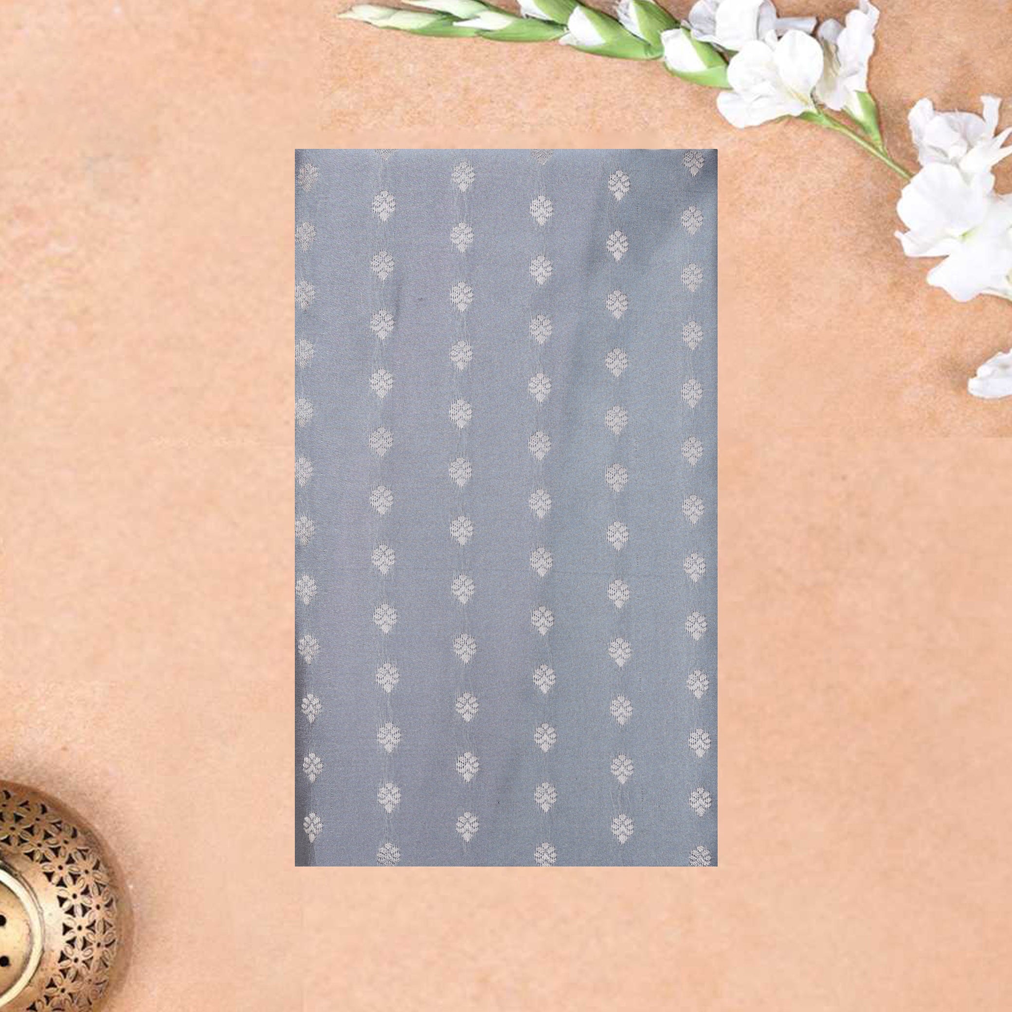 Grey with Pink Soft Silk Saree
