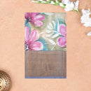 Pure Tussar Silk Saree Multi Colour and Dark Grey With Floral Design and Painted Prints and Zari Woven Border