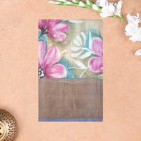 Pure Tussar Silk Saree Multi Colour and Dark Grey With Floral Design and Painted Prints and Zari Woven Border