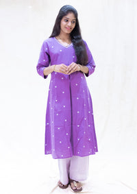 Yazhini-Lavender Color Ladies Branded Co-ord-set Readymade