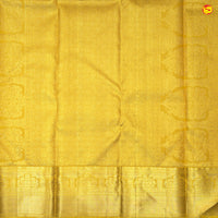 Yellow With Gold Zari Floral Design Pure Kanjivaram Subhalaya Wedding Silk Saree