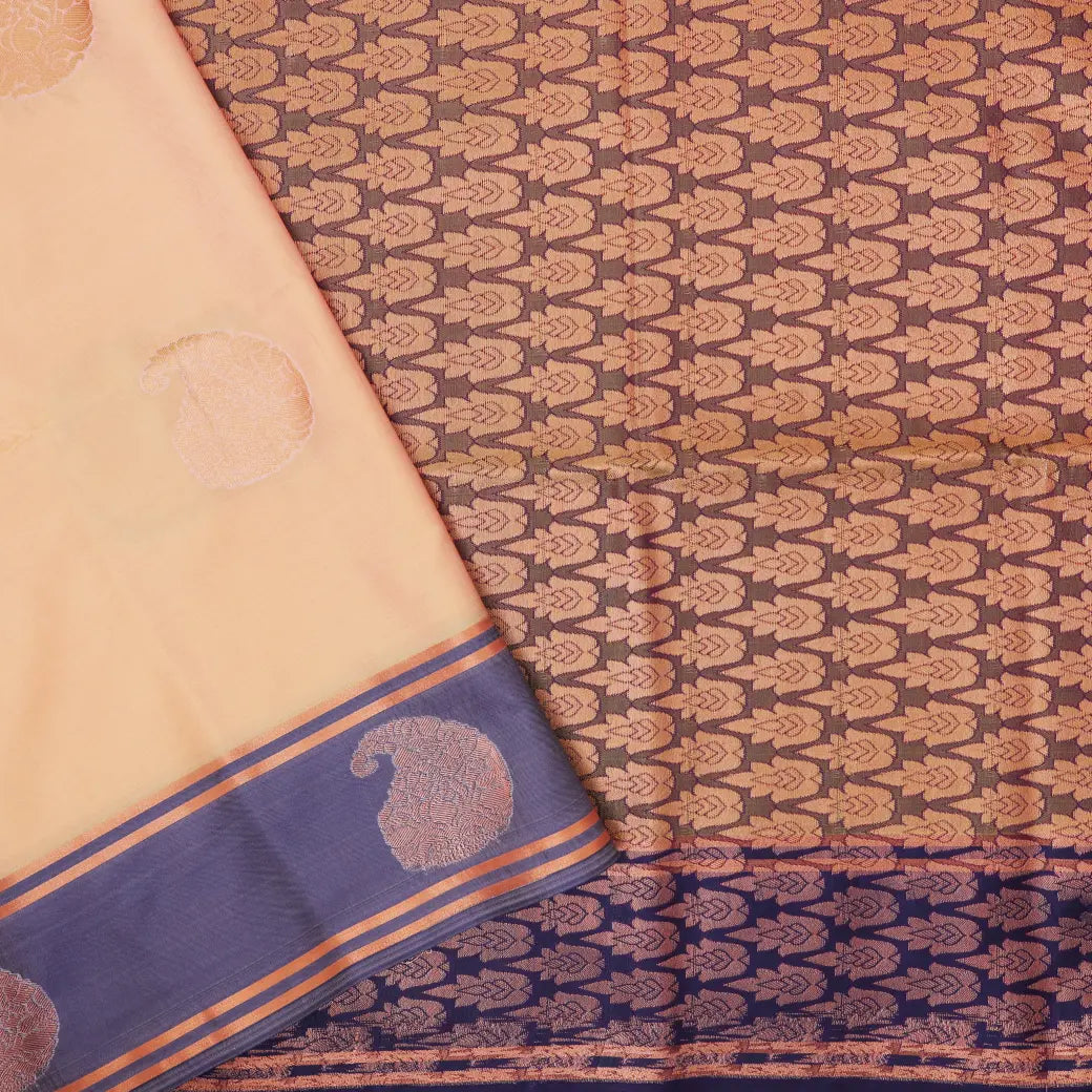 ORANGE with LIGHT PURPLE Soft Silk Saree