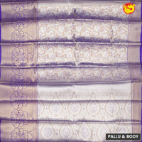 Gold with Lavender Traditional Soft Silk Saree - Thenianantham