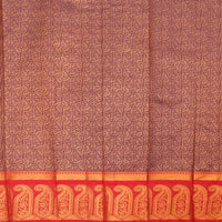 Dark Purple with Red Art Silk Saree
