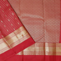 Red Colour With  Gold Zari Yuvana Semi Soft Silk Saree