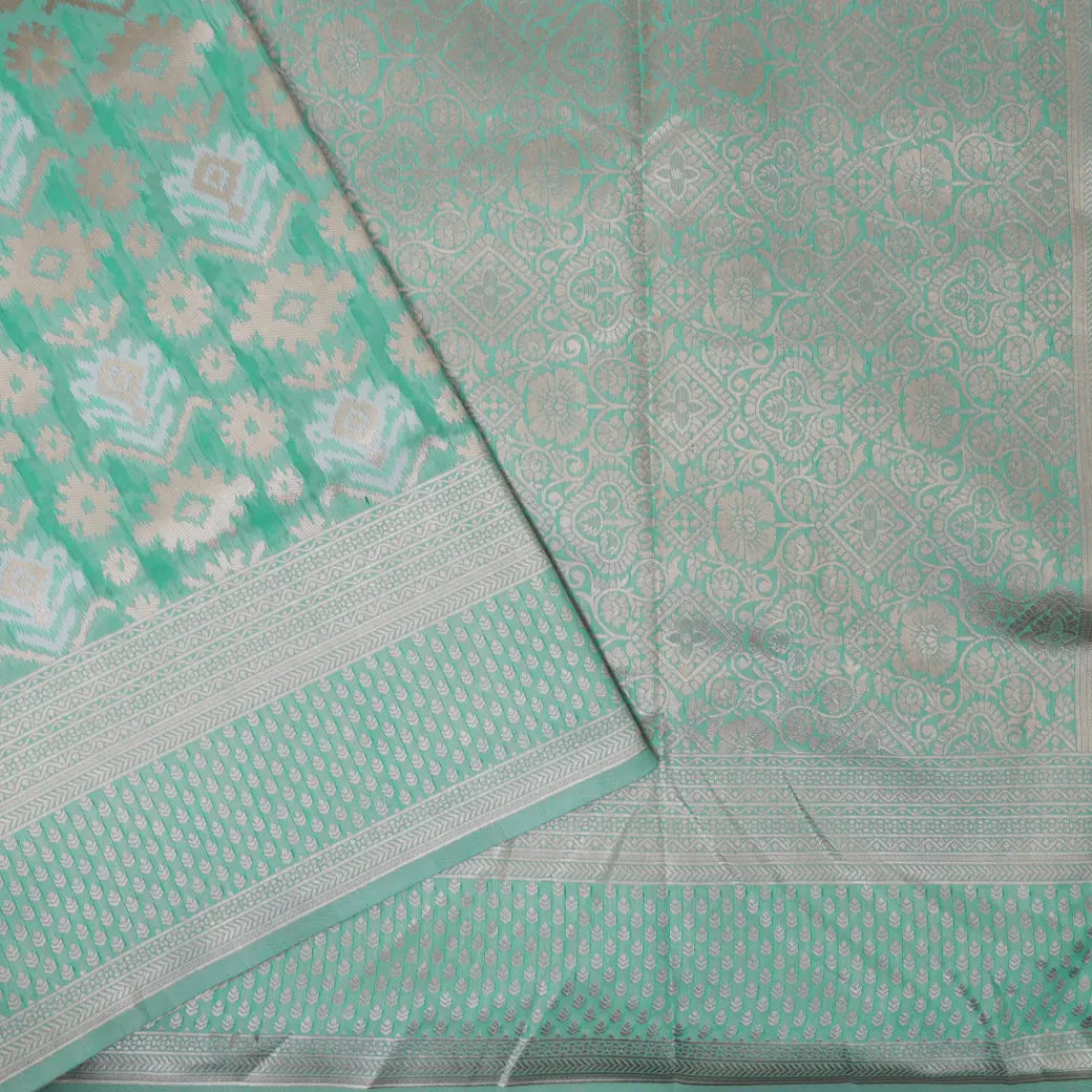 Green Colour Fancy Weaving Saree