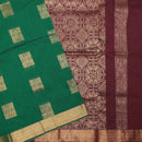 Green With Maroon Kalyani Cotton Saree