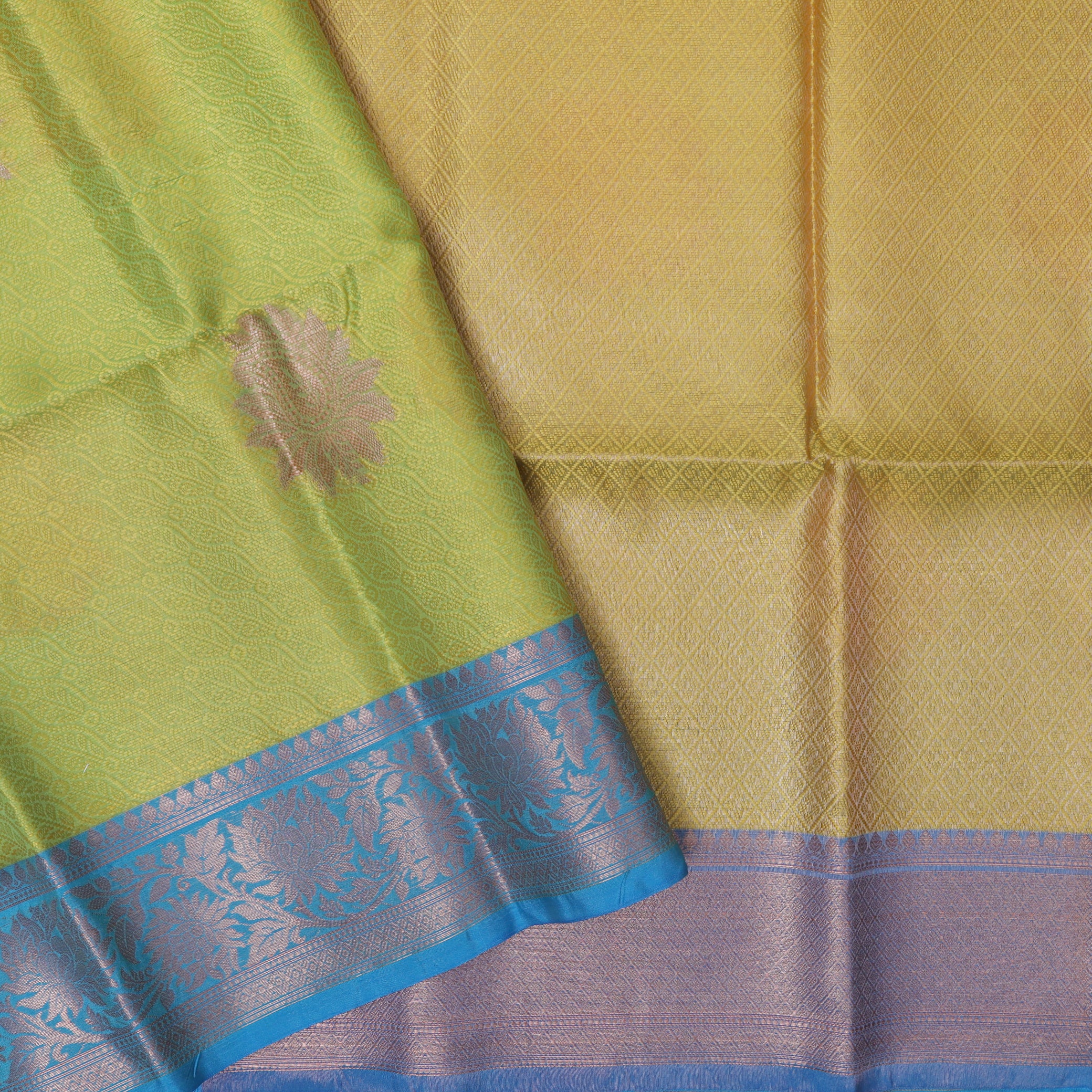 Green Colour Fancy Weaving Saree