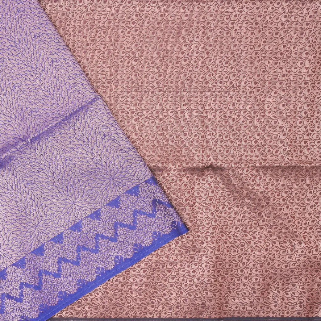 Lavender Purple With Rose Gold tone Soft Silk