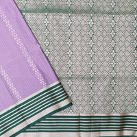 lavender with green Soft Silk Saree