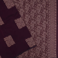 Wine purple With Sandal Zari Silk Cotton Saree