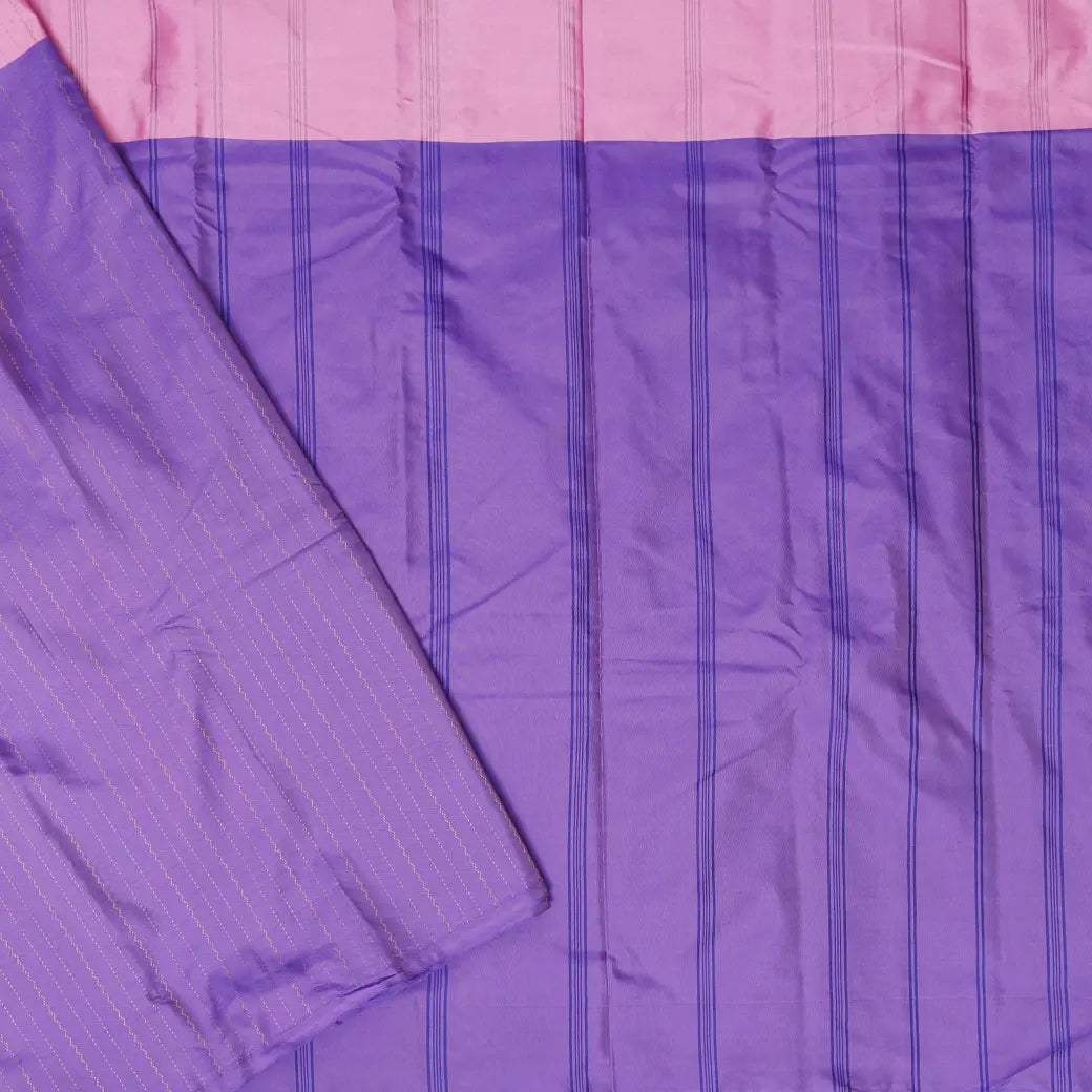 Pink With Purple  Arani Silk Saree