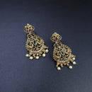 Antique long Lakshmi coin aaram chain and earrings - Thenianantham