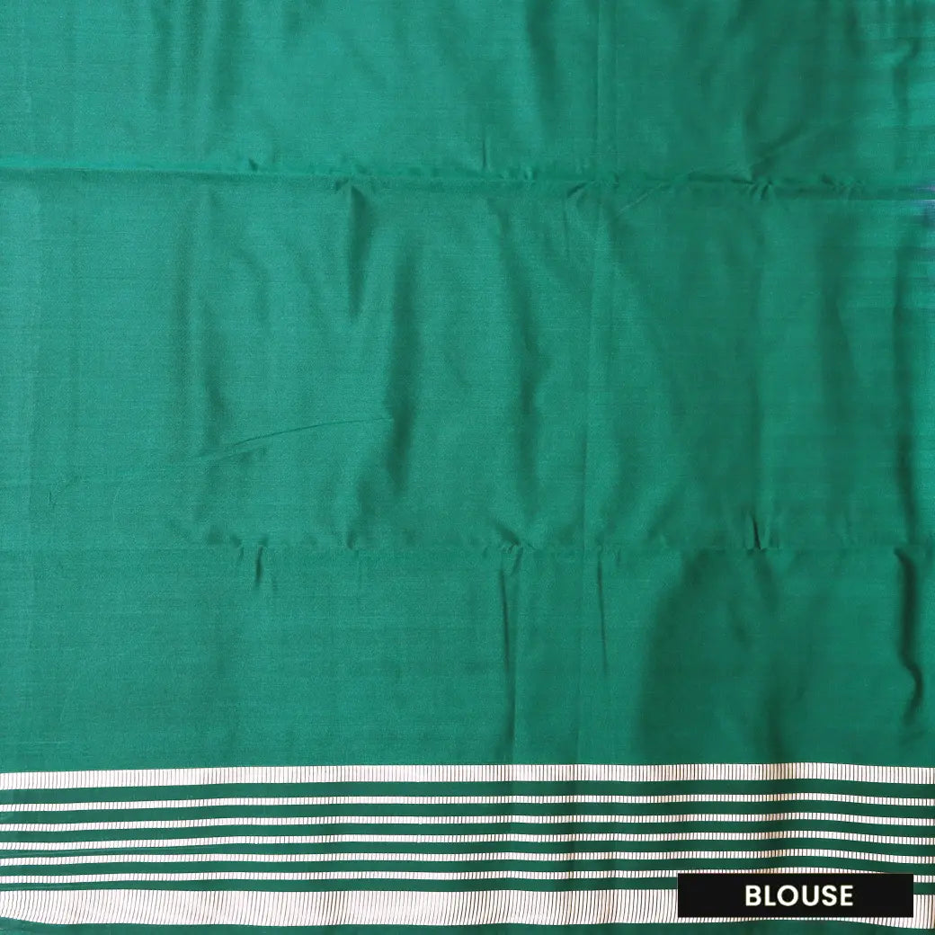lavender with green Soft Silk Saree