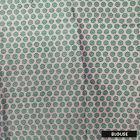 Light Pink with Green  Tissue Silk Saree