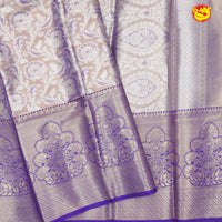 Gold with Lavender Traditional Soft Silk Saree - Thenianantham