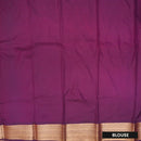 peach purple or wine-colored border and pallu Soft Silk Saree