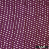 Dark Pink Linen Cotton Saree with Contrast Blouse