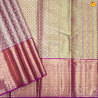 Pinkish purple tissue Kanchivaram silk saree - Thenianantham