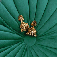 Antique necklace with jhumkas pair
