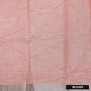 Peach Color Linen Cotton Saree
