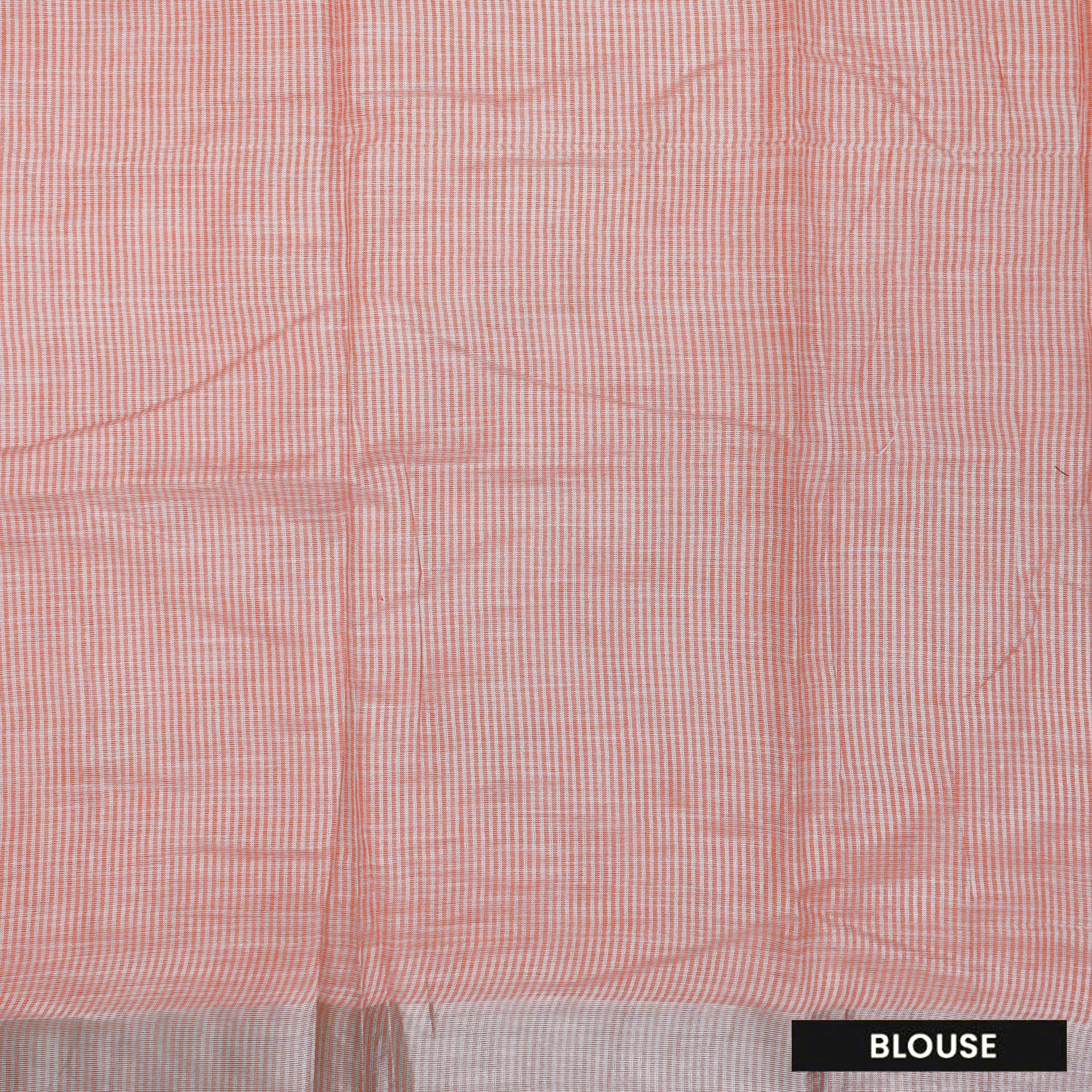 Peach Color Linen Cotton Saree