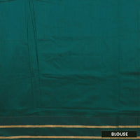 Sandal With Green Premium Quality Kalyani Cotton Saree