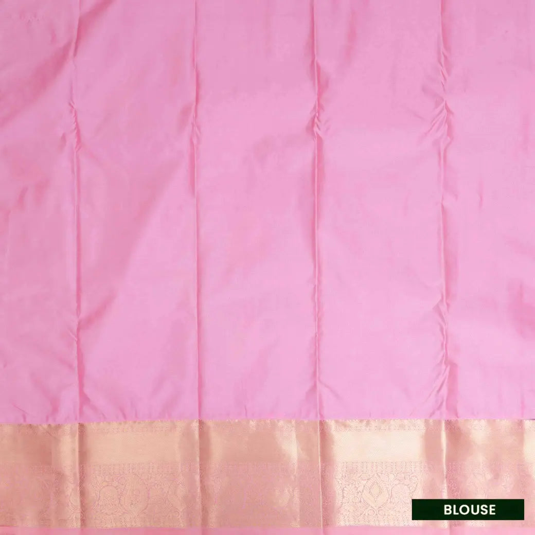 Bottle Green with Pink Soft Silk Saree