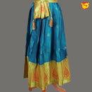 Blue with yellow Girls & Women Branded Readymade Pattu Gown - Thenianantham